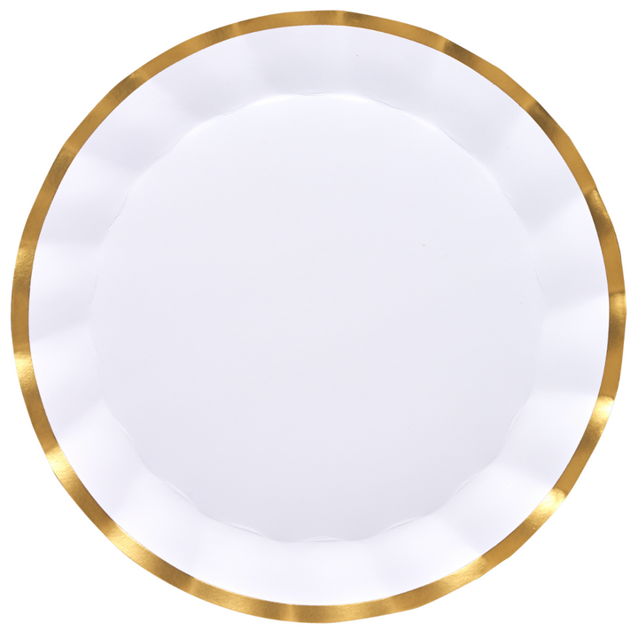 Everyday White Wavy Charger Plates/8pk