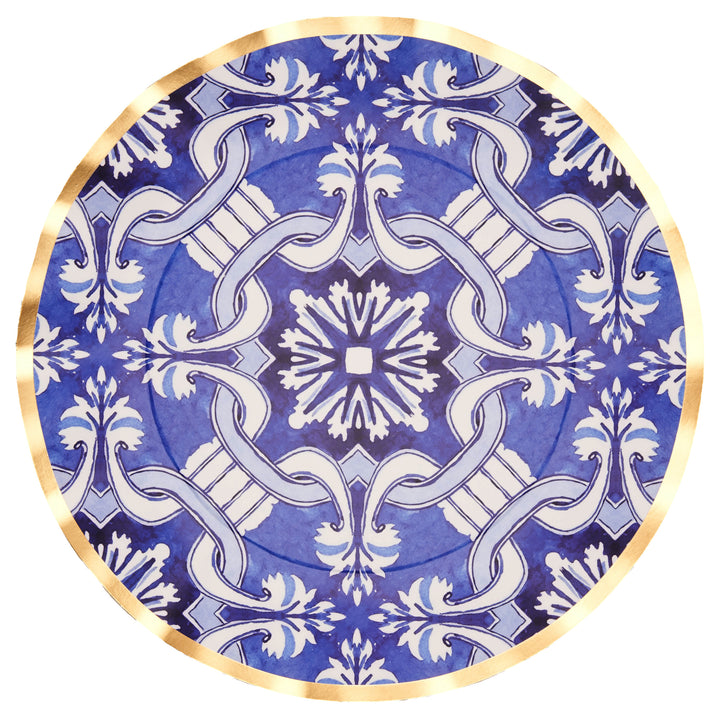 Moroccan Nights Wavy Paper Dinner Plate/8pk