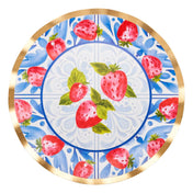 Wavy Dinner Plate Bleu Strawberries - 8pkg