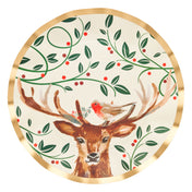 Christmas Forest Wavy Paper Dinner Plate/8pk