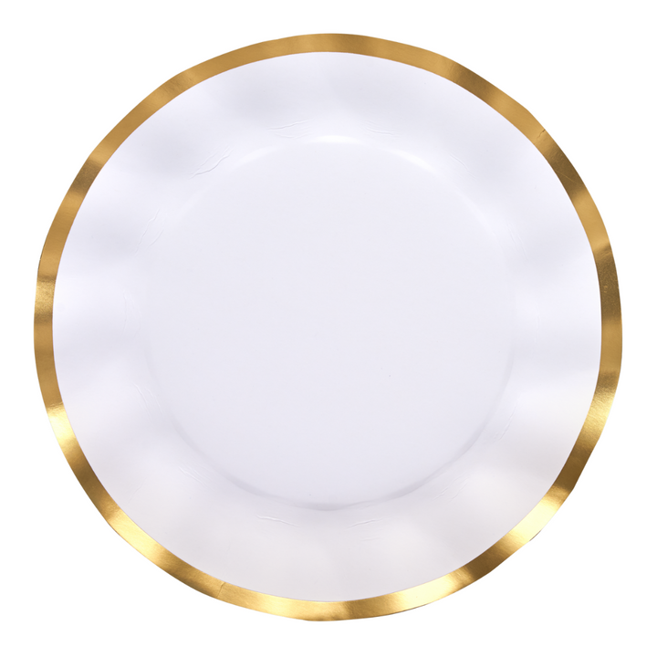 Everyday White Wavy Dinner Plate/8pk