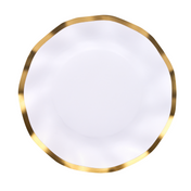 Everyday White Wavy Salad Plates/8pk