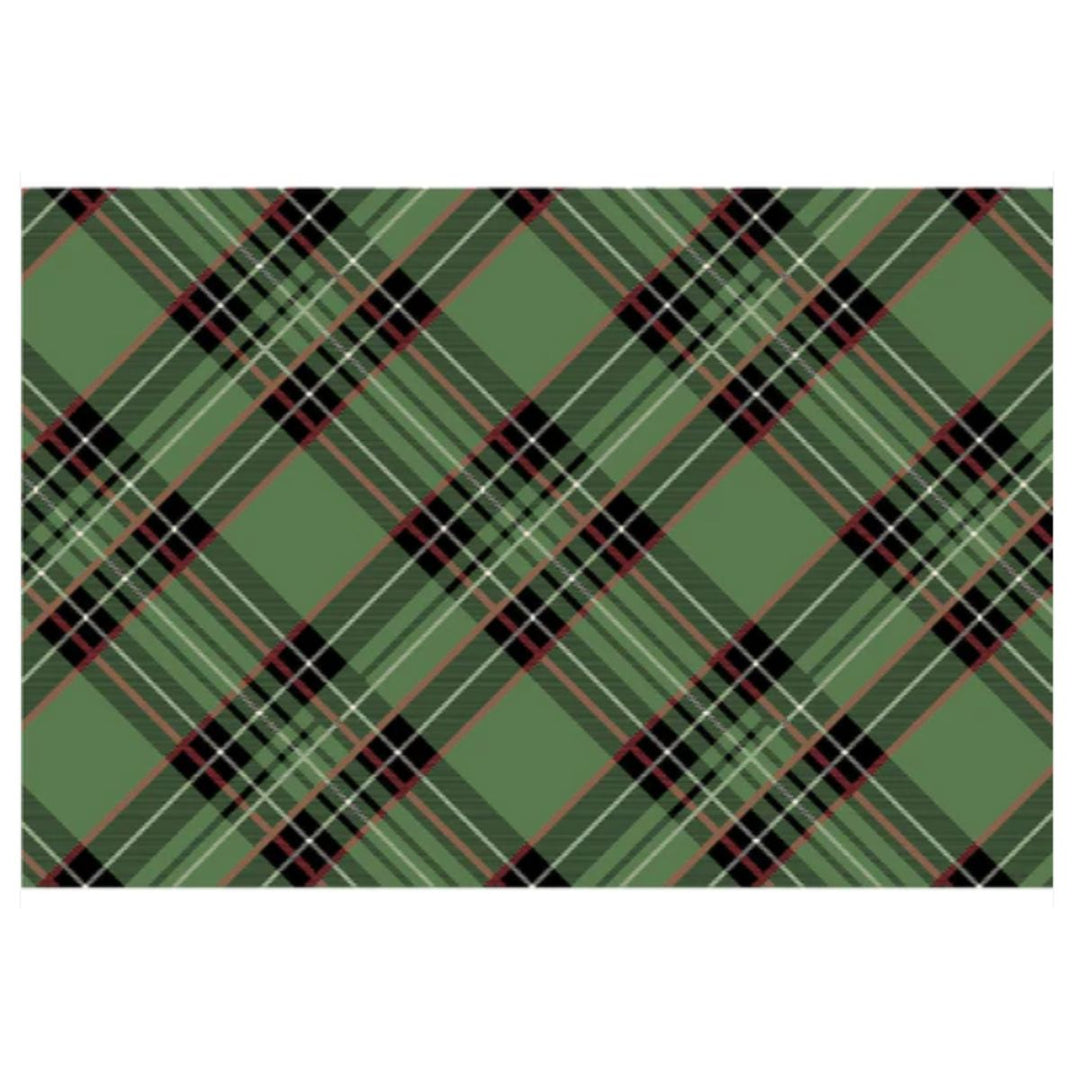 Green Plaid Placemat - 24 sheets