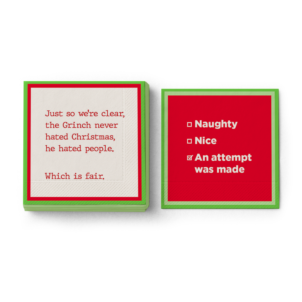 Attempt made CHRISTMAS Napkin