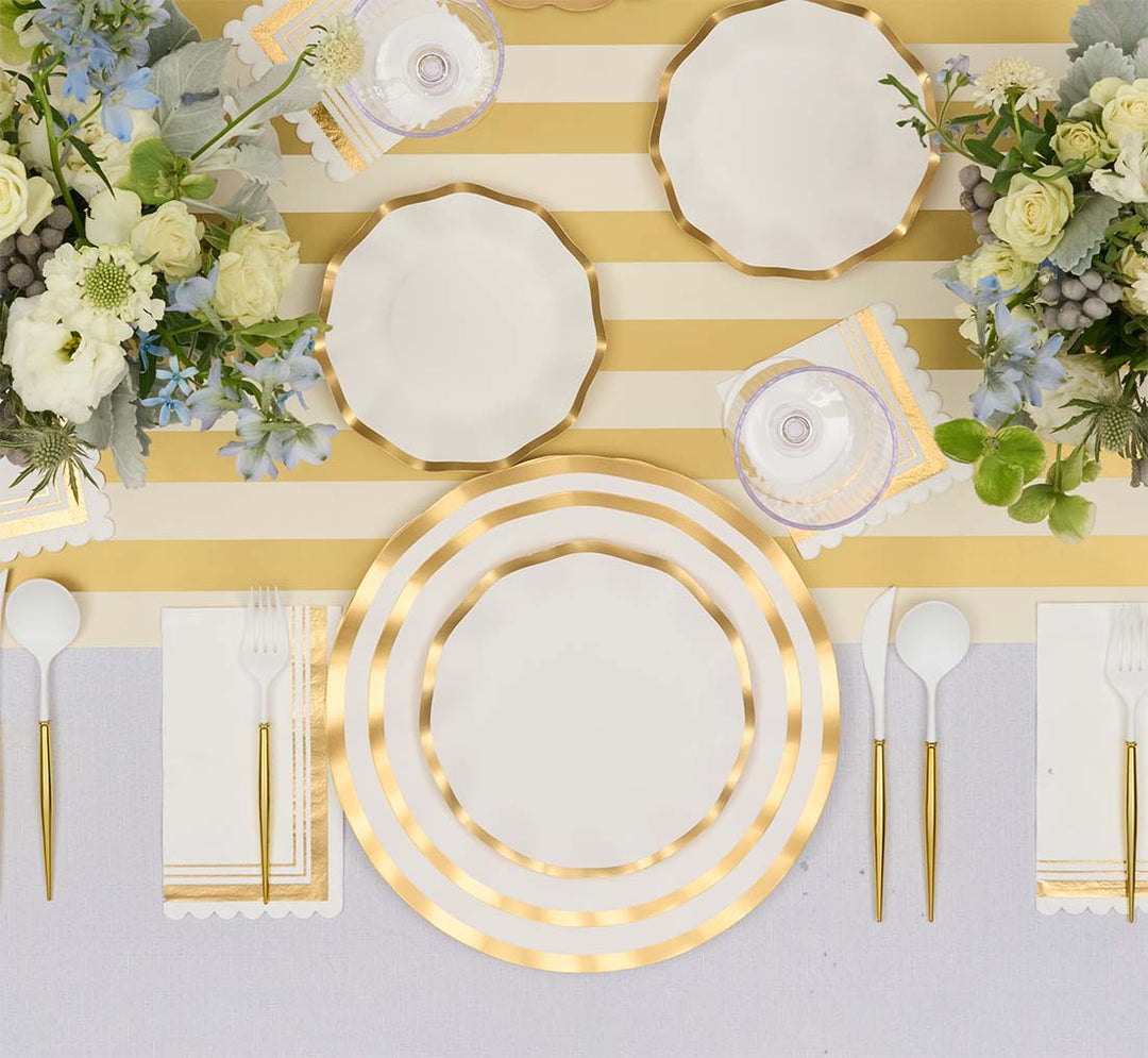 Everyday White Wavy Charger Plates/8pk