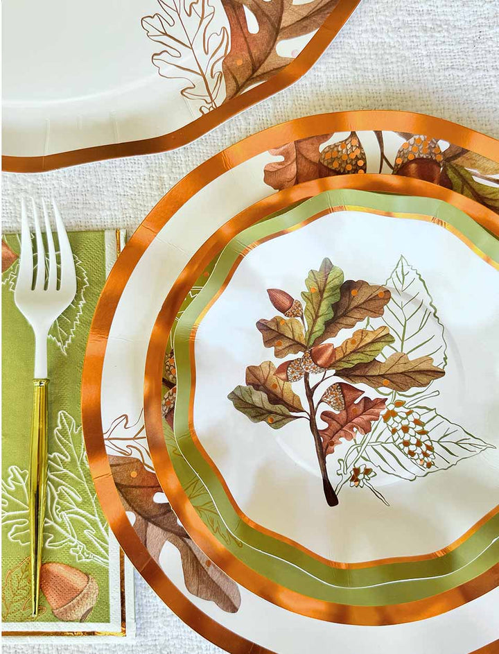 Acorn and Oak Appetizer/Dessert Bowl/8pk