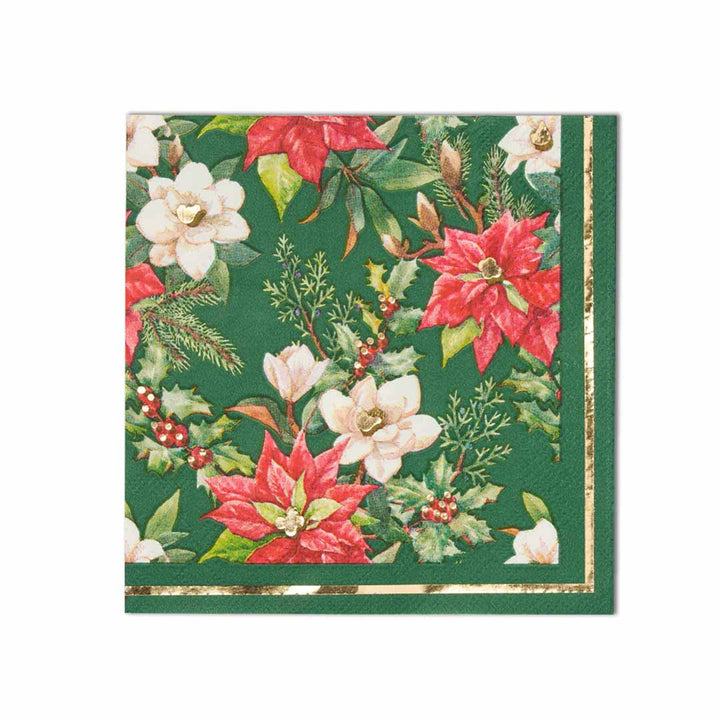 Cocktail Napkin Evergreen Floral/20 pkg