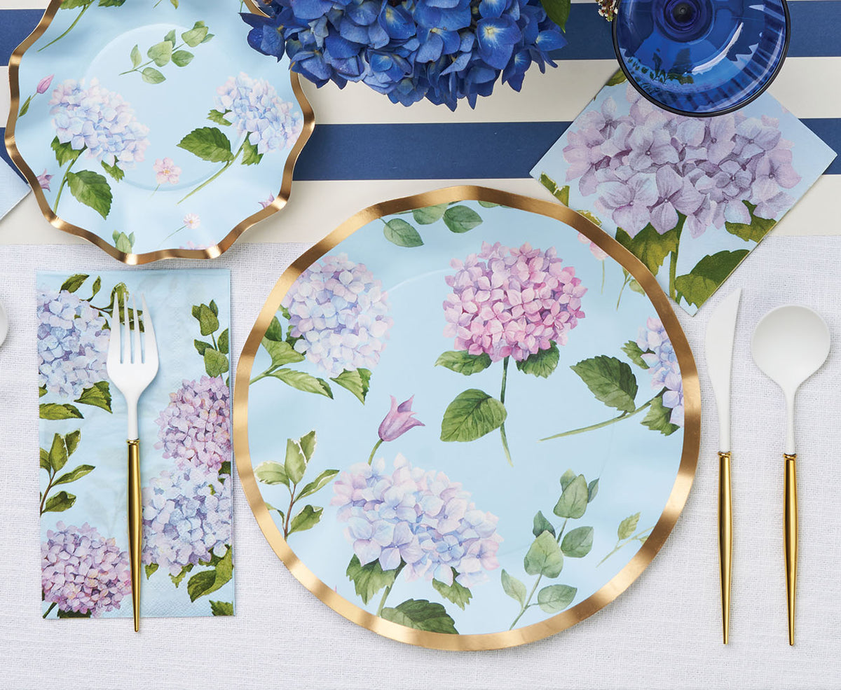 Hydrangea Table Setup Hydrangea Table Setting – Sophistiplate LLC