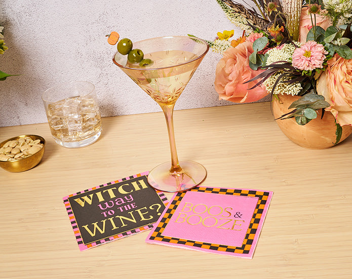 Boo Bold Cocktail Napkins A/26pk