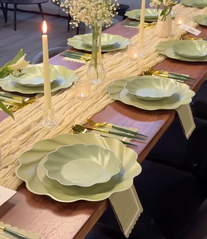 Eco-friendly Table Setting- Sage