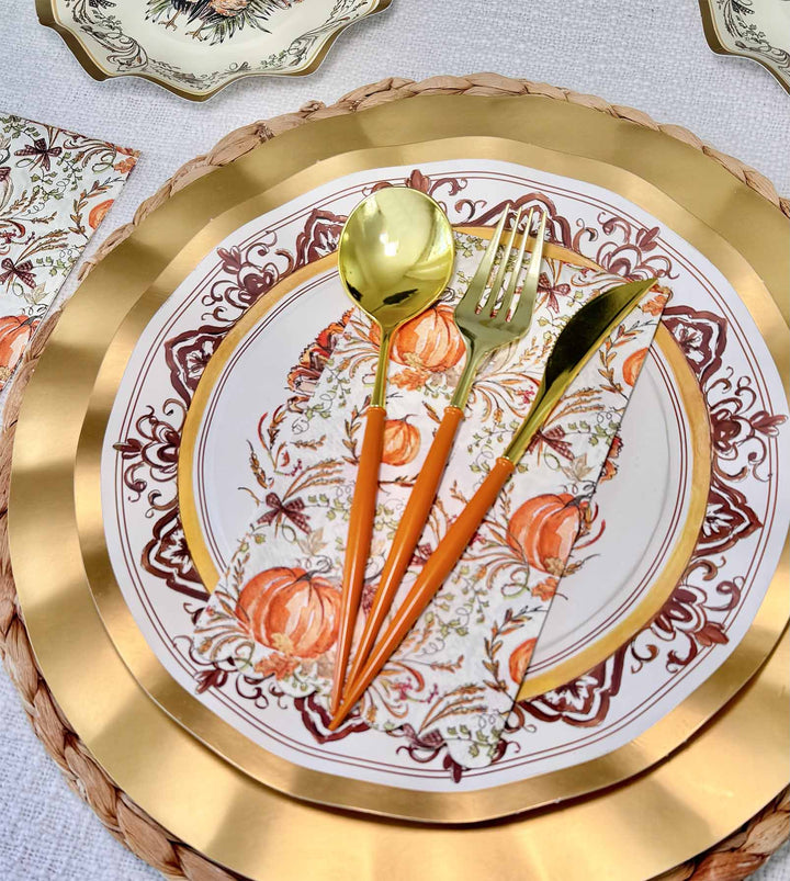 Turkey & Gourds: Thanksgiving Table for 16