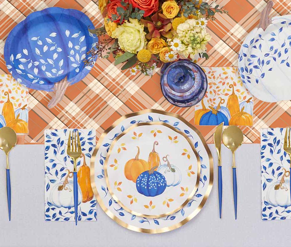 Harvest Blues Table Setting