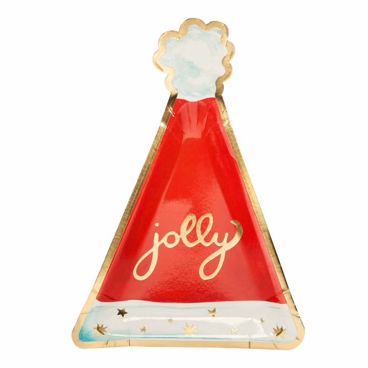 Hat Salad Plate Jolly Holiday/8 pkg