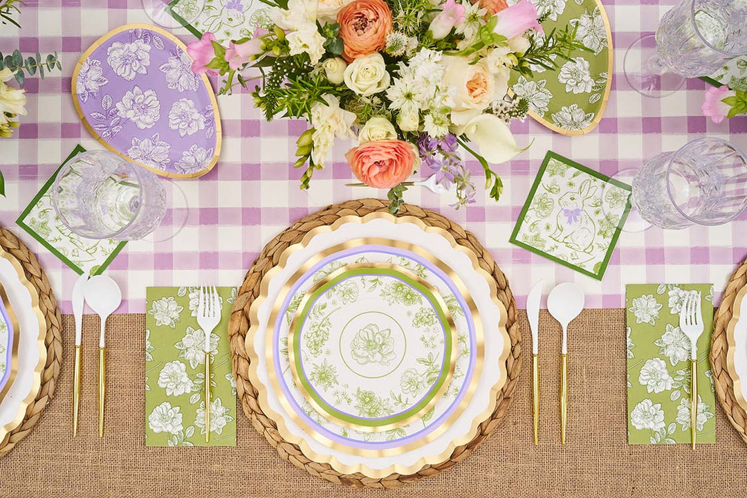 Easter Toile Salad Plates/8pk
