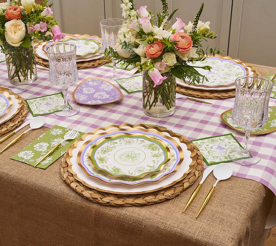 Easter Toile Salad Plates/8pk