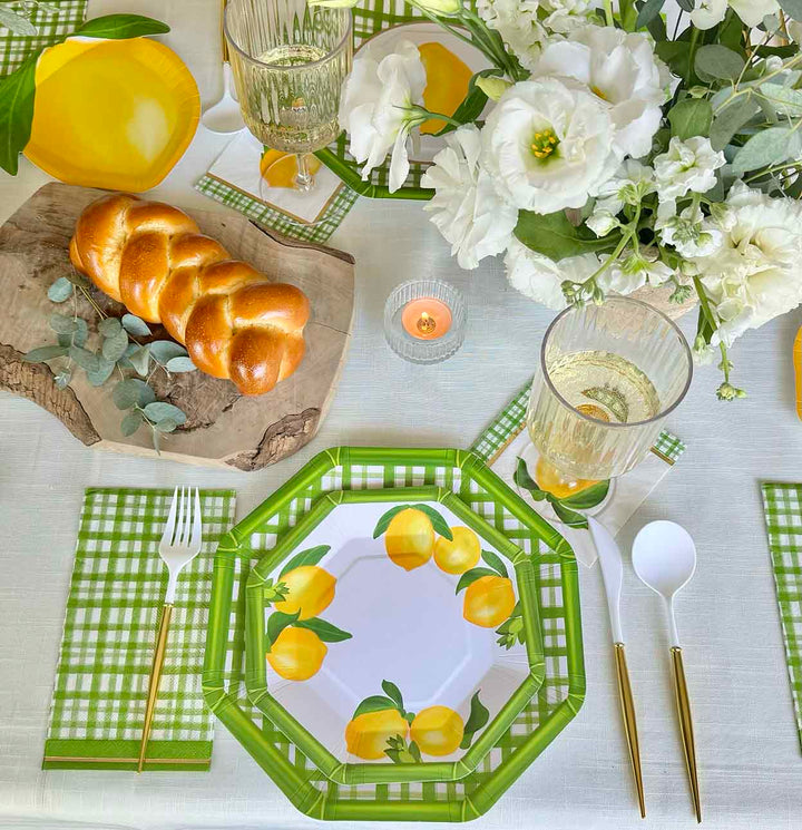 Lemon and Stem Table Setting