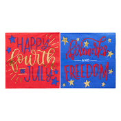 Modern Patriotic Cocktail Napkins/26pk