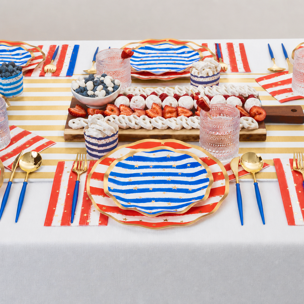 4th of July Table for 16+: Patriotic Confetti