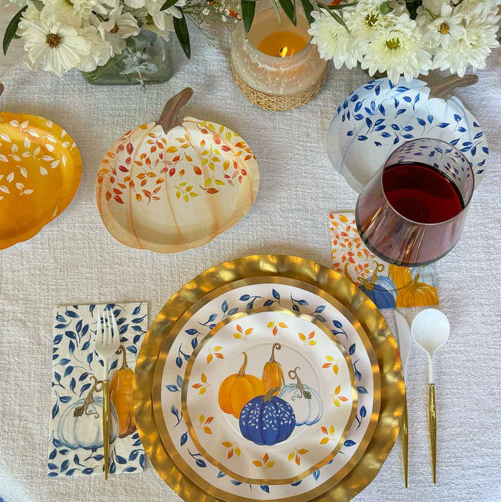Wavy Salad Plate Harvest Blues/8 pkg