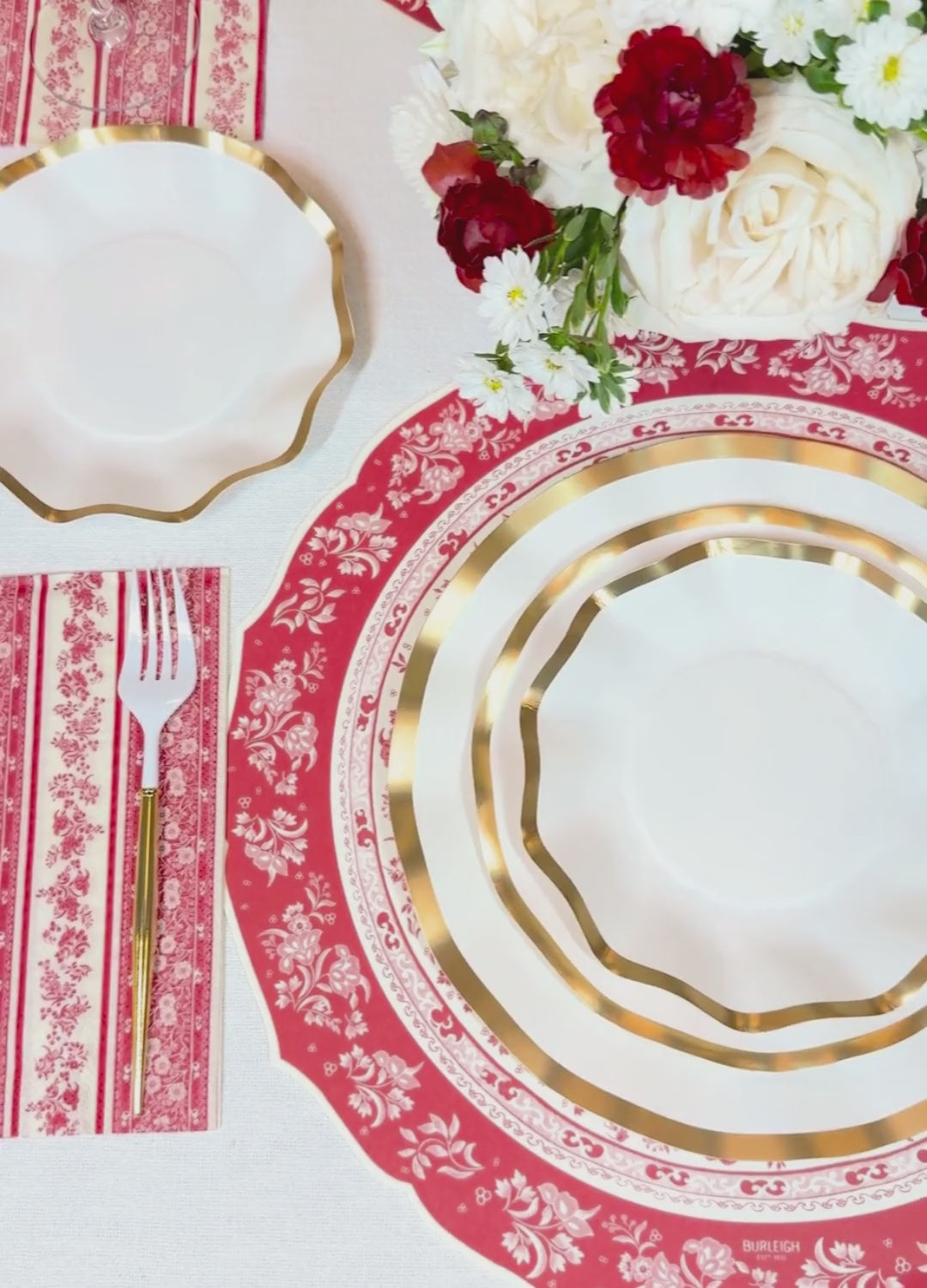 Red Burleigh Placemat - 12ct