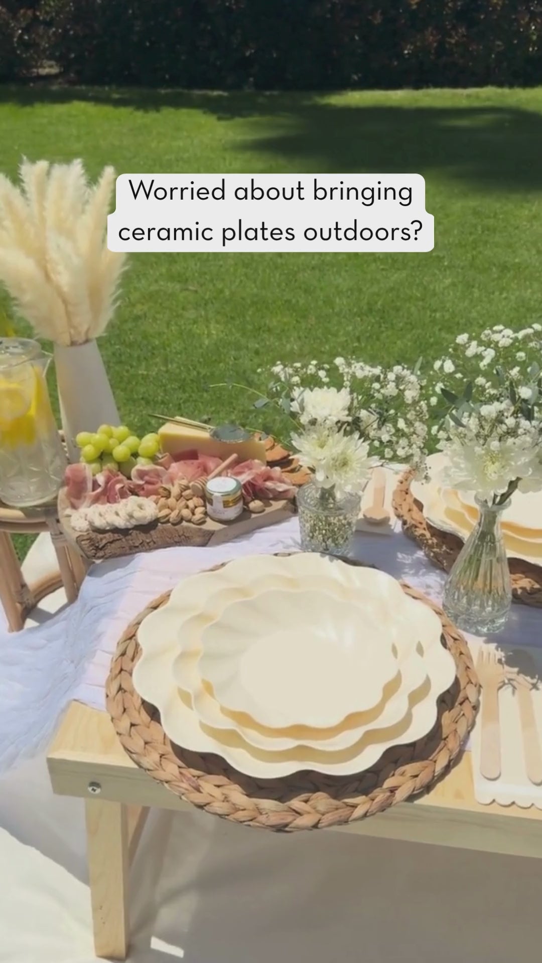 Simply Eco Compostable Table Setting - Sky Blue