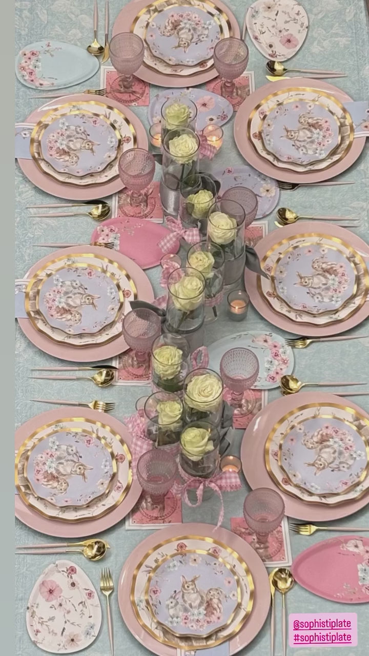 Wavy Dinner Plate Charming Easter - 8pkg