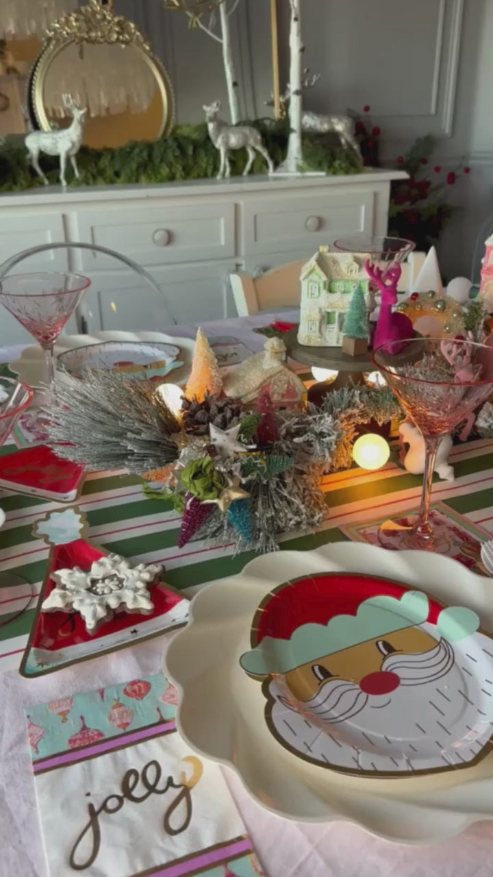 Hat Salad Plate Jolly Holiday/8 pkg
