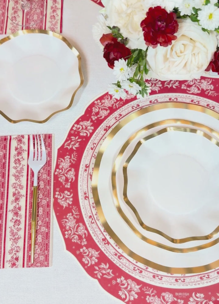 Red Burleigh Table Setting