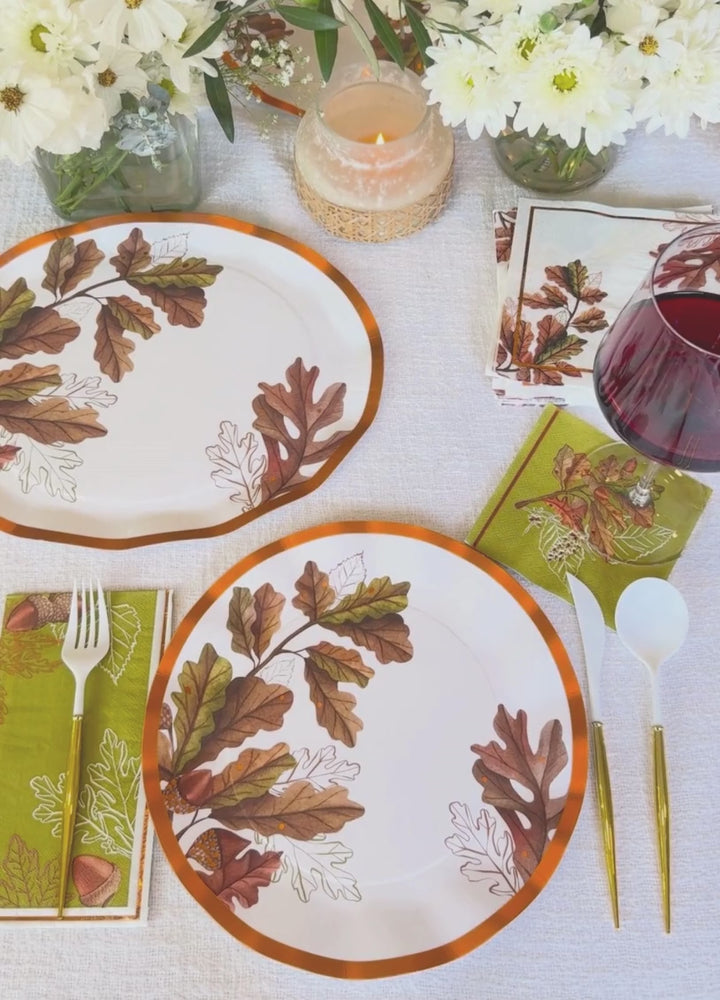 Acorn and Oak Appetizer/Dessert Bowl/8pk