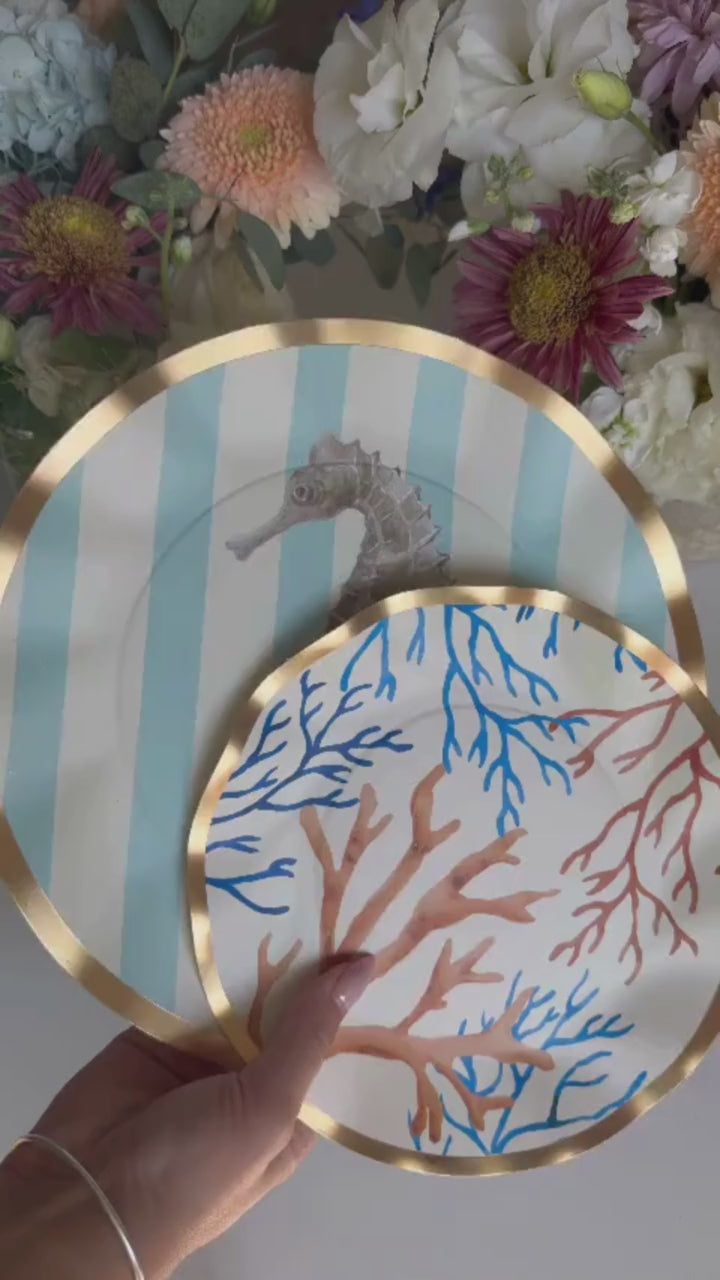 Starfish Die Cut Salad Plate La Mer Assorted - 8pkg