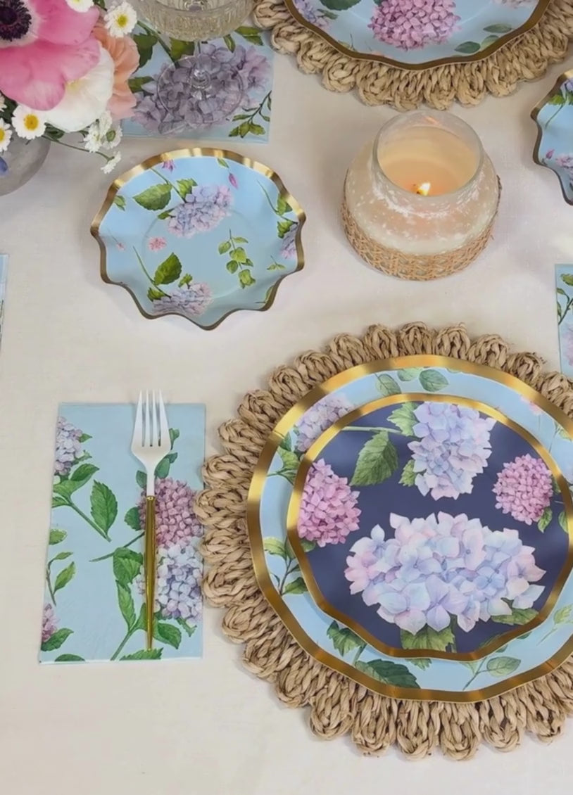 Spring Tablescape for 16: Hydrangea