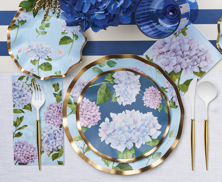 Spring Tablescape for 16: Hydrangea