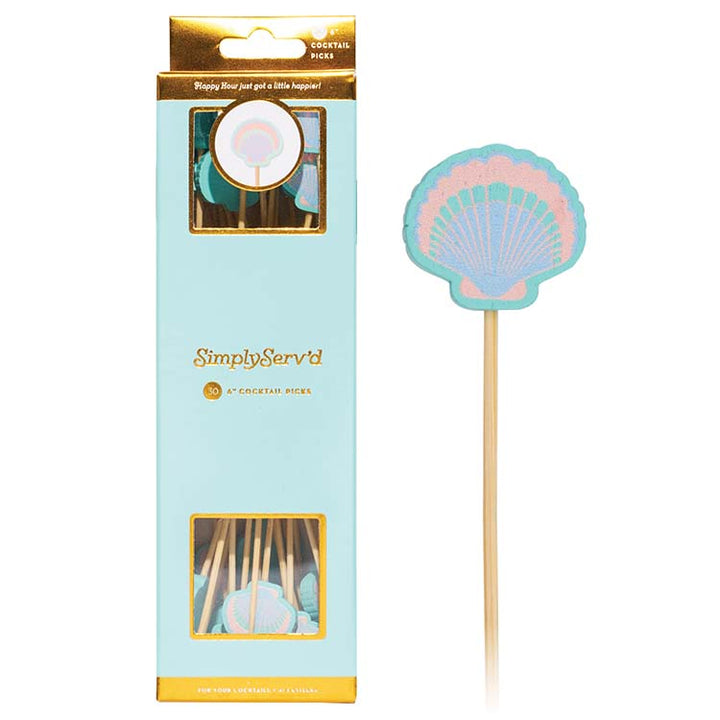 Pastel Sea Large Cocktail Picks/30pk