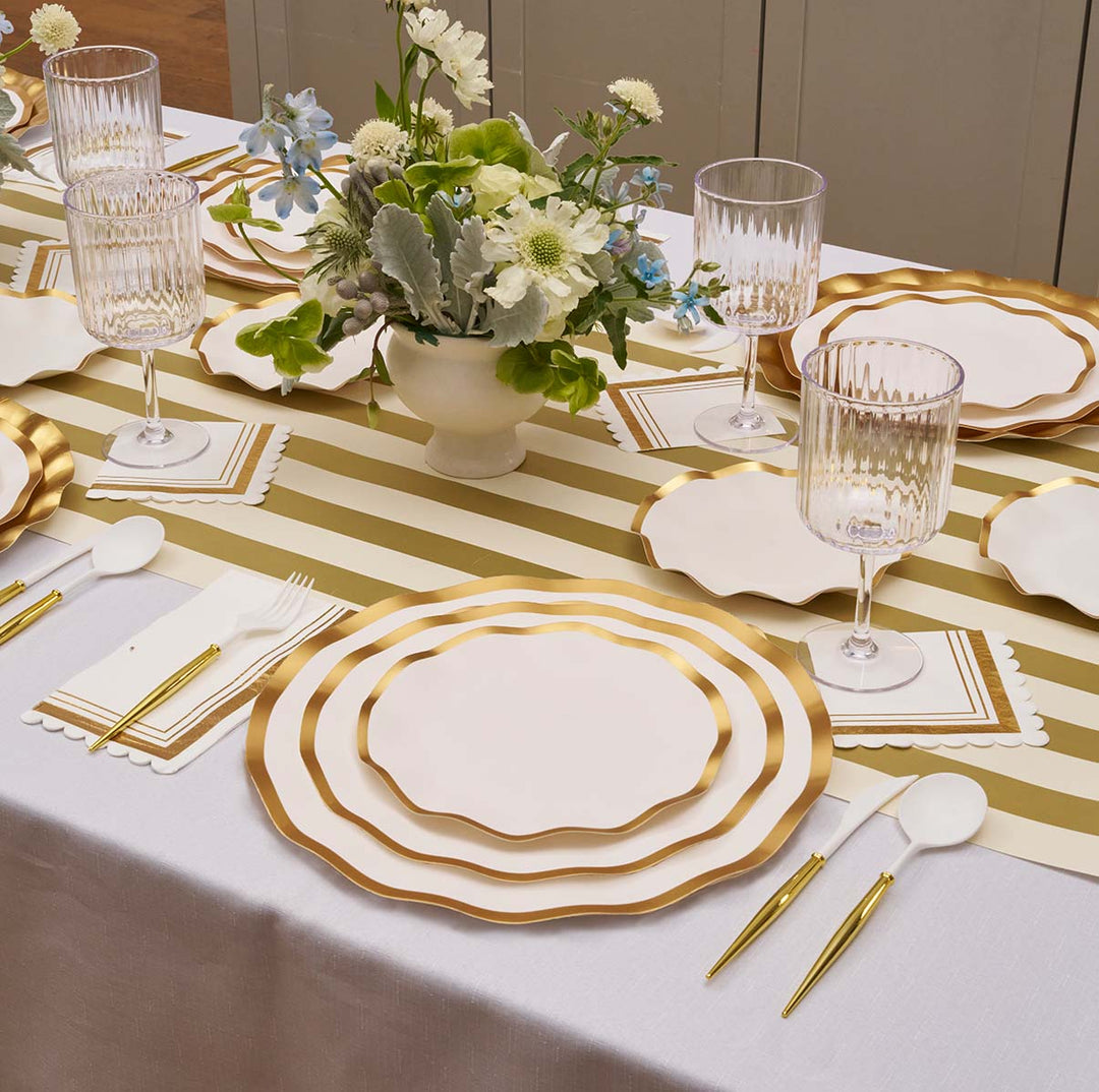Everyday White Wavy Charger Plates/8pk