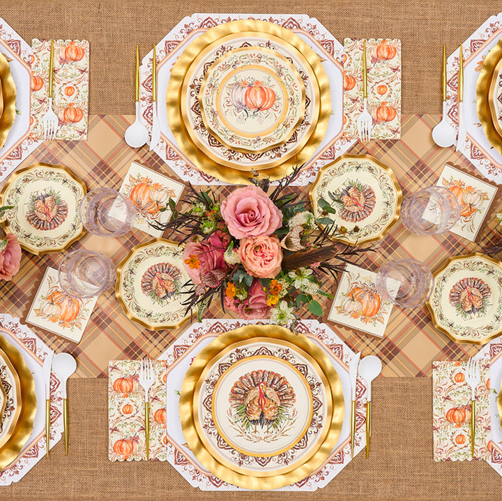 Turkey & Gourds Table Setting