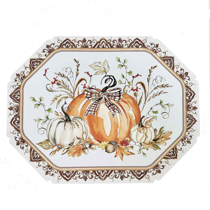 Turkey & Gourds Placemat/10pk