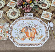 Turkey & Gourds Placemat/10pk