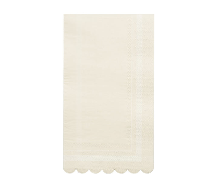 Guest Towel Scalloped Edge Cream/20pkg