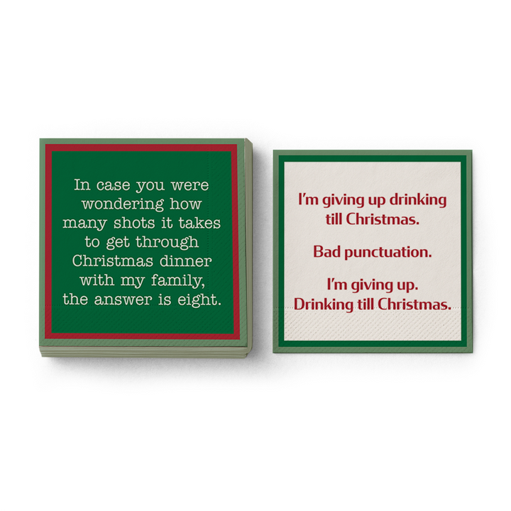 Xmas Giving Up Napkin