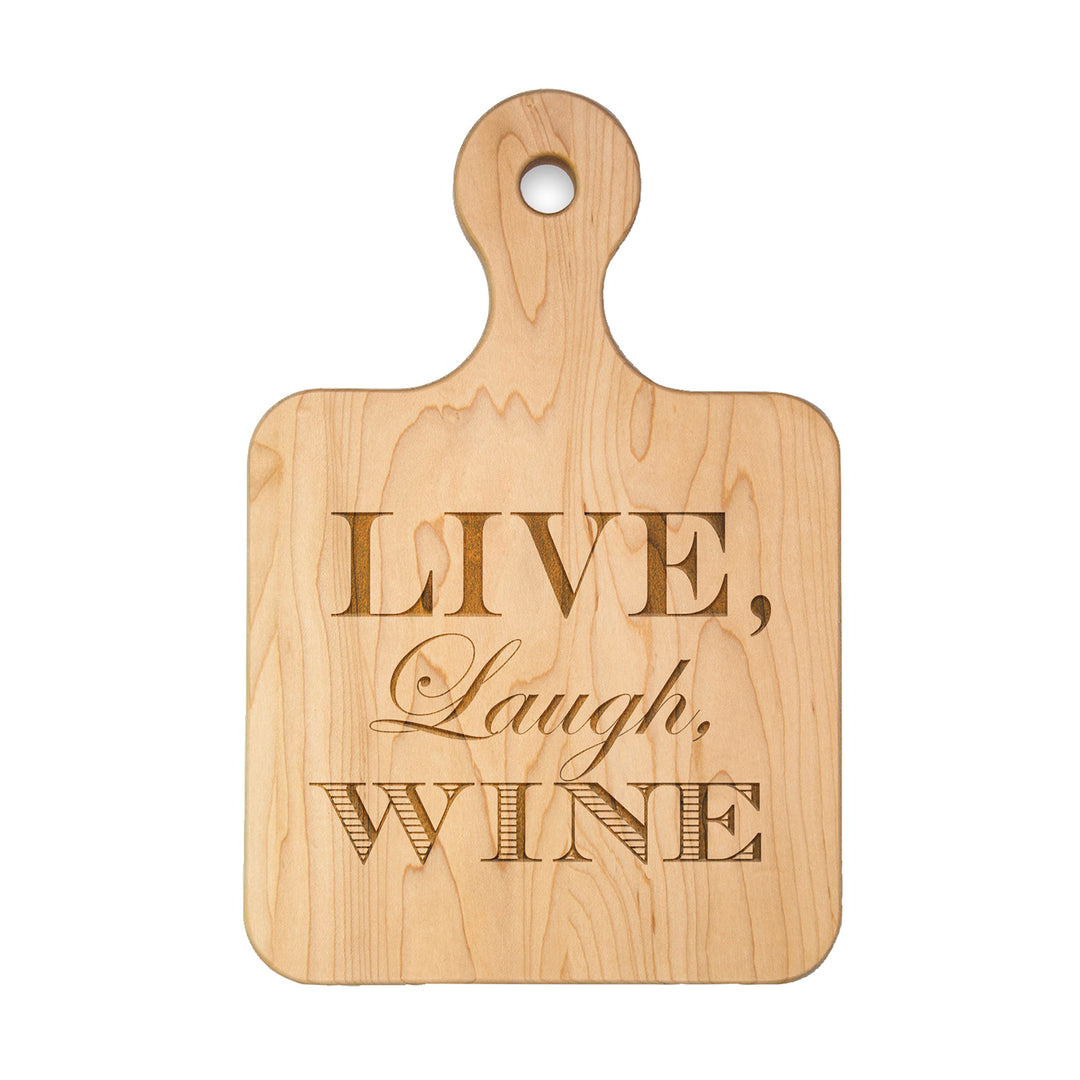 Live, Laugh, Wine - Maple Wood Cheeseboard 12 x 8"