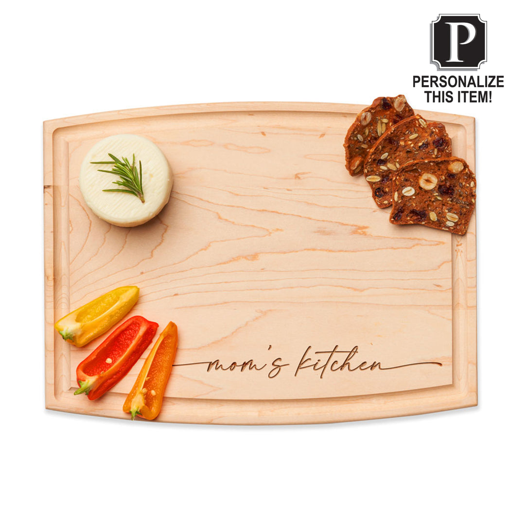 Personalized Arched Artisan Maple Board | Kitchen | 12 x 9"