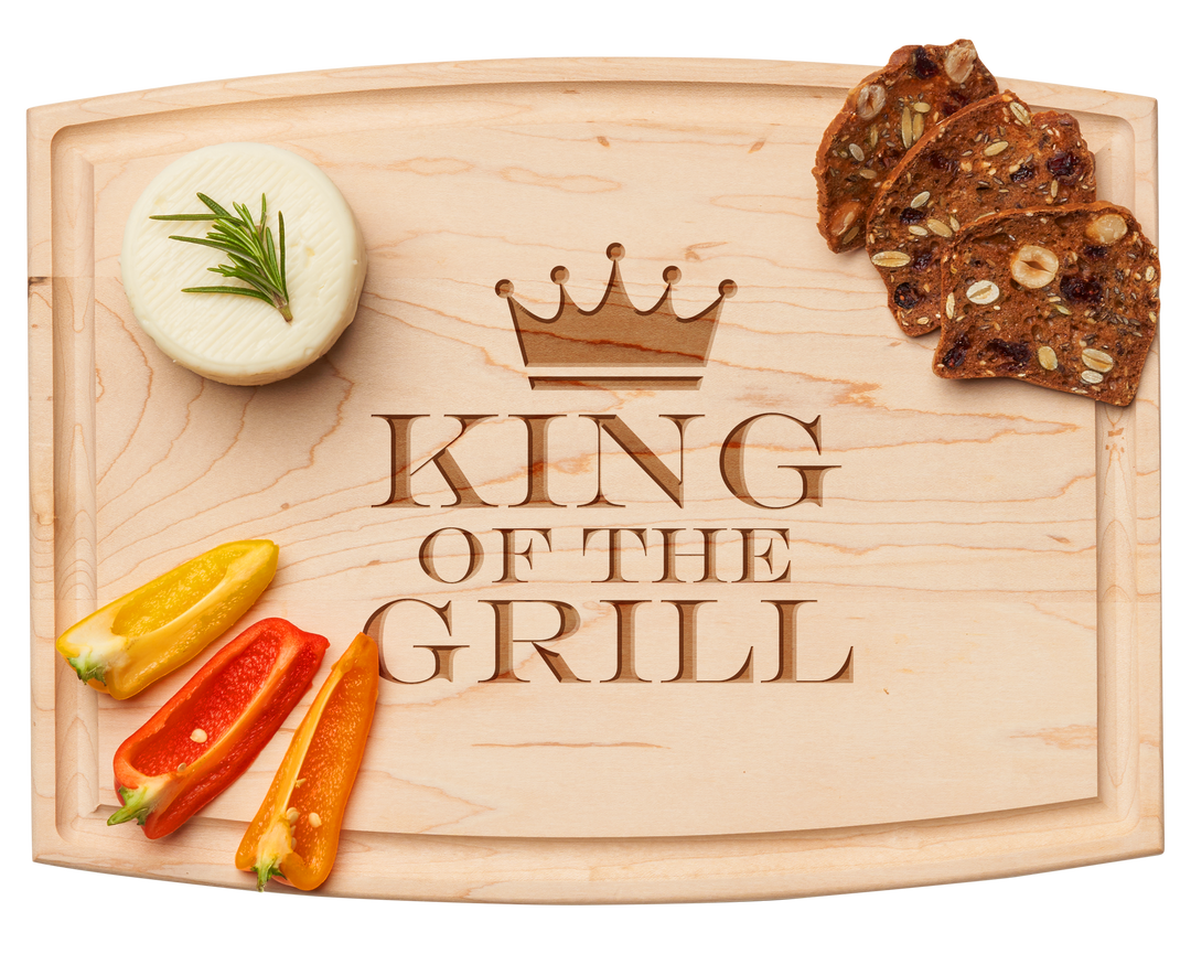 Arched Artisan Maple Board | King of the Grill | 12 x 9"