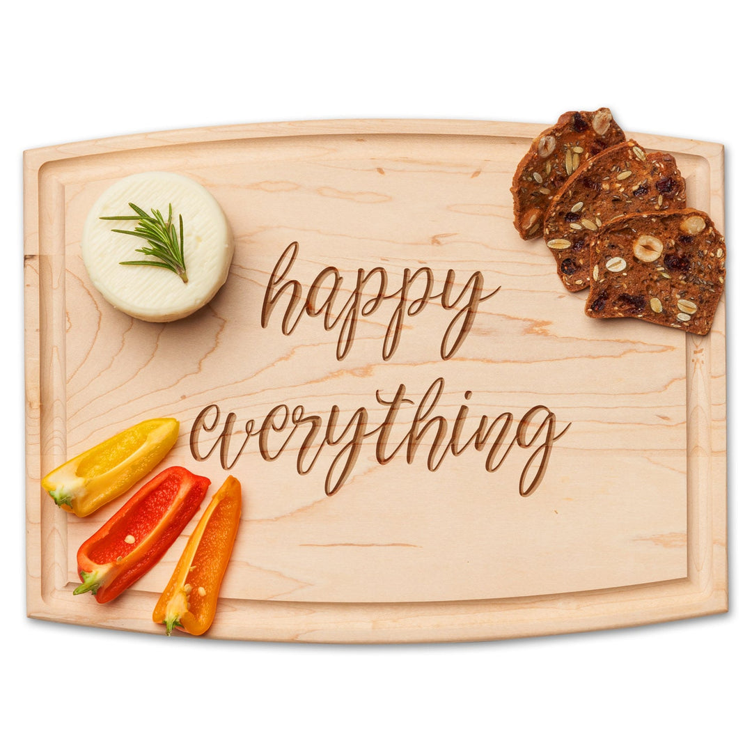 Arched Artisan Maple Board | Happy Everything | 12 x 9"