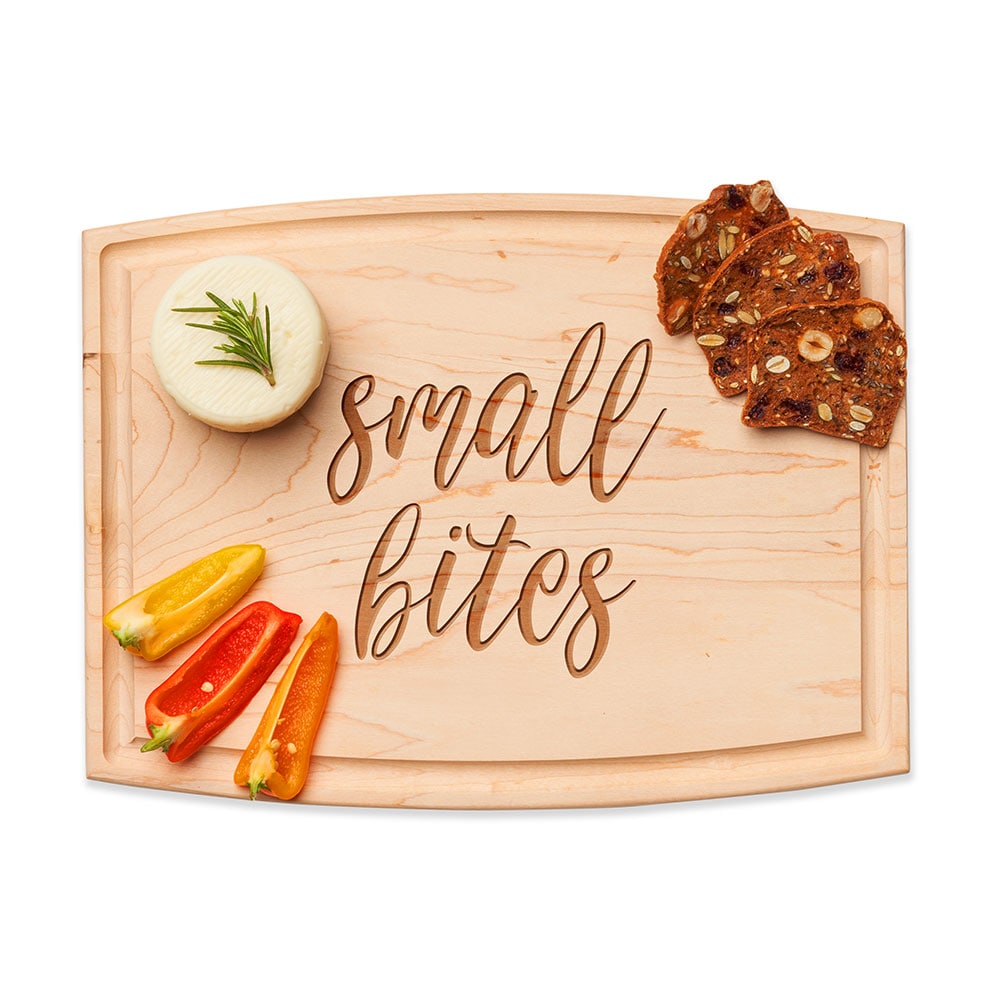Arched Artisan Maple Board | Small Bites | 12 x 9"
