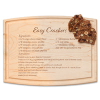 Engraved Recipe Arched Artisan Black Maple Board | 12 x 9