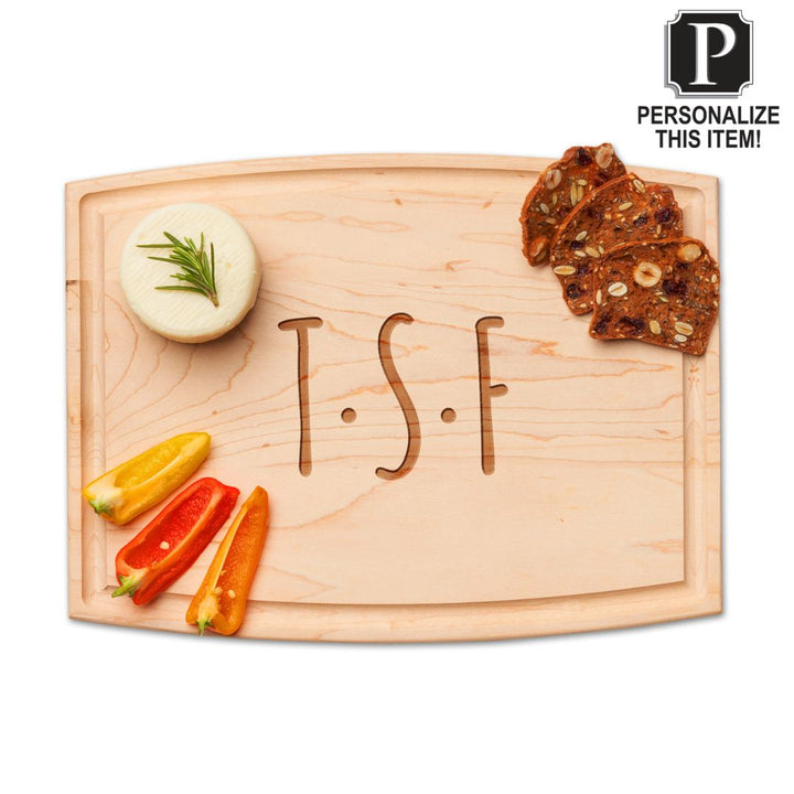 Personalized Maple Wood Cutting + Cheeseboard 12 x 9"