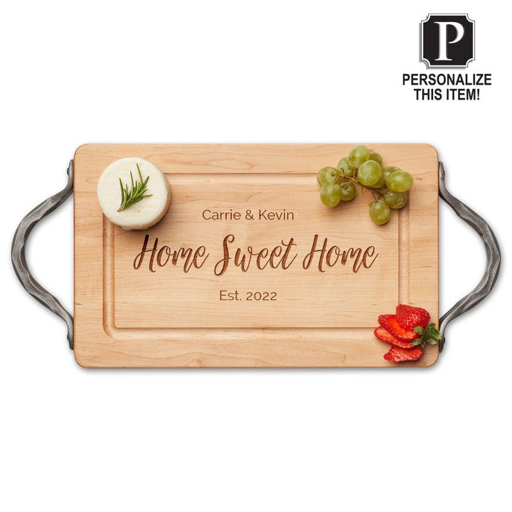 Personalized Maple Wood Cutting + Cheeseboard 13 x 8"