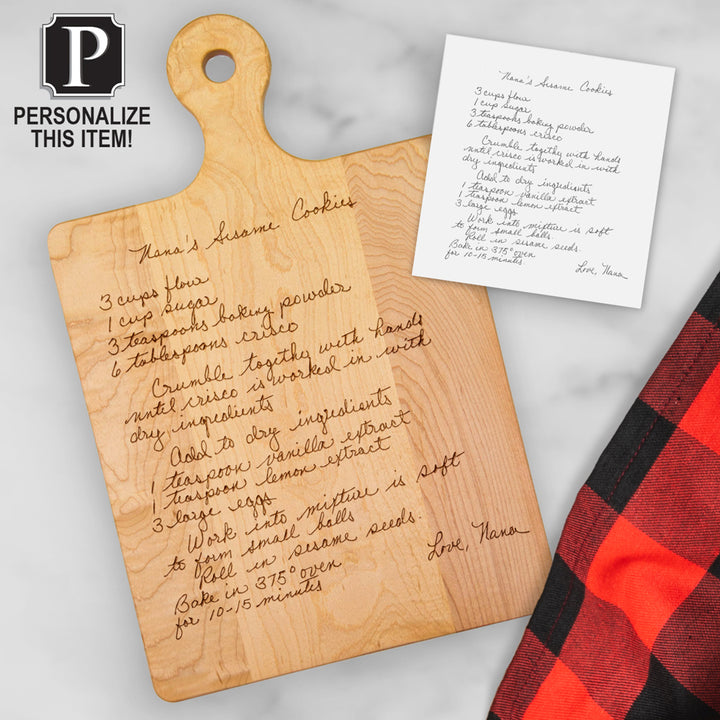 Engraved Recipe Maple Board | Personalized Recipe | 16 x 10