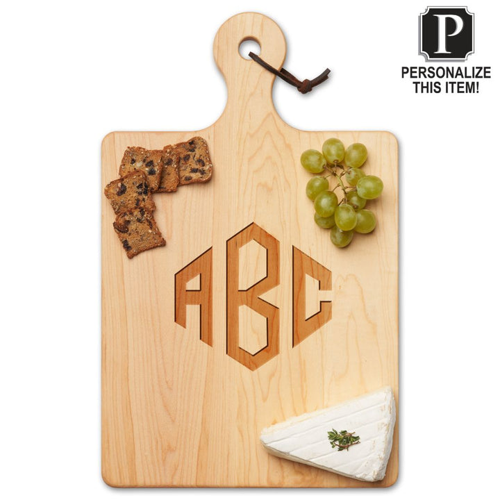 Personalized Maple Wood Cutting + Cheeseboard 16 x 10" with Handle