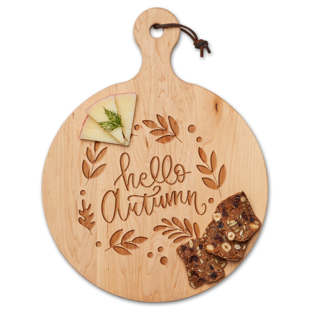 Artisan Maple Round Board | Hello Autumn | 16 x 12"